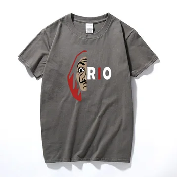 La Casa De Papel Rio T-Shirt Kaukė Tokijo Profesorius Oslo Vyrų Juokingi Marškinėliai Viršuje Medvilnės Marškinėlius Unisex Euro Dydis