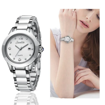 Laikrodžiai Moterims Mados Watch2019Luxury Prekės Kvarco Žiūrėti Panele, Keramikos, Nerūdijančio Plieno, Moteriški Laikrodžiai Relogio Feminino Laikrodis+Box