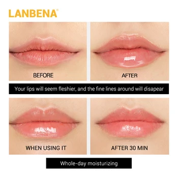 LANBENA Lsoflavone Lūpų Priežiūros Serumas lūpų daugiau apkūnus lūpų padidinti lūpų elastingumą, sumažina raukšles remonto drėkina Grožis