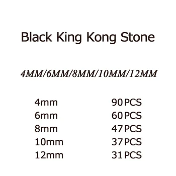 Lenkijos Black natūralaus akmens King Kong karoliukai Apvalios Metalinės prarasti granulių Papuošalai Zawalcowany Apyrankės Padaryti 