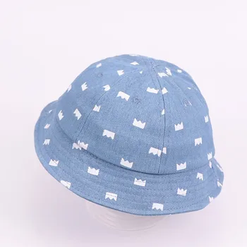 LONSANT Bamblys Kūdikių Berniukų Kibiro kepurę Laišką Minkštos Medvilnės Plonas Sunhat vasaros Orui džinsinio audinio spalvų Skrybėles, mada vaikams, lauko Skrybėlės