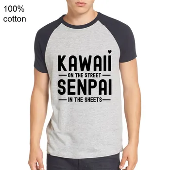 Mada Marškinėliai Kawaii Gatvėse Senpai Į Lakštai T-Shirt Vyrai Laiškas Spausdinti Vyrų Klasikinis Juokingas Streetwear Tee Marškinėliai 2019