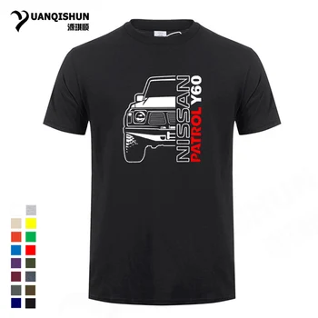 Mados Dizaino Klasikinis Japonų Automobilių Gerbėjai Patrol Y60 T-Shirt 16 Spalvų, O-Kaklo Medvilnės Tshirts 3D Spausdinimo trumpomis rankovėmis, Marškinėliai, 3XL