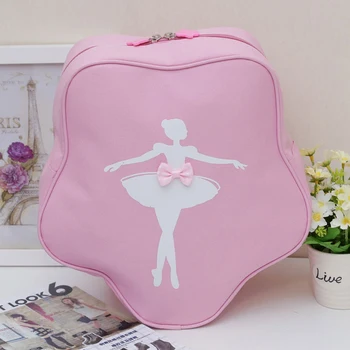 Mados Nereguliarus Baleto Šokių Krepšys Merginos Atspausdintas Mokinių Kuprinė Rose Pink Ballerina Šokių Princesė Krepšiai