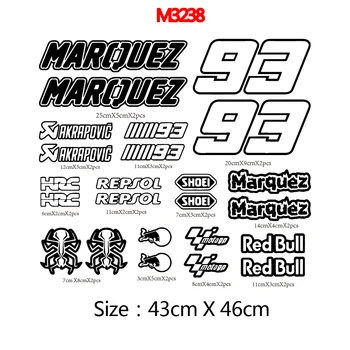 Marquez 93 Automobilių Lipdukai Motociklų Lipdukai Nuimamas Automobilių Lipdukas Nulio Padengti Decal Apdaila