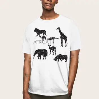 Mens Gyvūnų Mados Vasaros Juoda Balta Medvilnės marškinėliai Juokinga Vyrų Paauglys Tee viršų