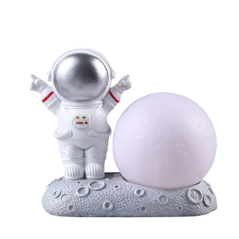 Mielas Astronautas Naktį Šviesos Astronautas Modelio Papuošalus Berniukų Naktiniai Darbalaukio Kūrybos Mygtuką Baterija Kūdikiams, Vaikams, Dovanų Šviesos Žibintai