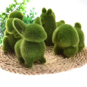 Mielas Gyvūnų Formos Modeliavimas Žalia Žolė Papuošalai Emulational Žaliųjų Augalų Bonsai Žolės Gyvūnų Dekoracija Sode