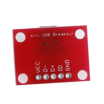 Mini USB Adapterio Plokštė Breakout Valdybos USB Mini-B Pratęsimo