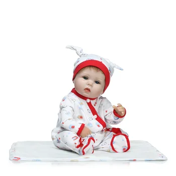 Minkšto Silikono Vinilo Lėlės 40cm Reborn Baby Rankų darbo Audiniu Kūno Tikroviška Kūdikių žaisti namuose žaislas Vaikų gimtadienio dovanos