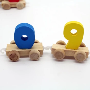 Mokymosi Švietimo Žaislai, Mediniai Skaitmeninis Traukinio Montessori Matematikos Žaislai Žaidimą Vaikams Mergaitėms Suskaičiuojamų Medžiagos Brinquedos
