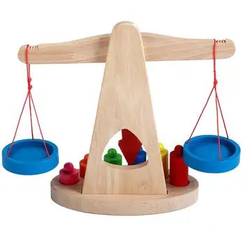 Montessori Švietimo Žaislas, Mažų Medinių Naujos Pusiausvyros Skalės Žaislas Sensorinėmis Ankstyvojo Ugdymo Ikimokyklinio Mokymo Žaidimas Vaikams, Dovana, Žaislai