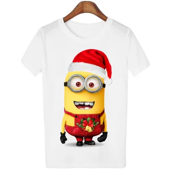 Moteris Naują Atsitiktinis Kalėdų Blusa T-shirts Kwaii marškinėlius camisetas mujer Tees WMT73