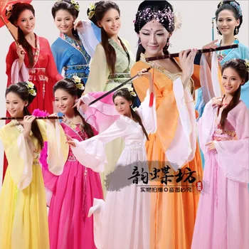 Moterų Kinijos Tradicinės Hanfu Suknelė Kinų Pasakų Suknelė Raudona Balta Hanfu Drabužių Tang Dinastijos Kinų Senovės Kostiumas