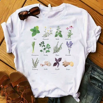 Moterų Lady Marškinėliai Wildflower Išspausdintas Ponios Marškinėlius trumpomis Rankovėmis Laisvi Marškinėliai Moterims, Moterų Topai Rūbų, Grafinis T-shirt