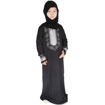 Musulmonų Vaikai Suknelės Rinkiniai Kaftan Abaja Hijab Caftan Vestidos Malda Drabužių Mados Dubajus Turkijos Islamo Arabų, Afrikos Mubarakas