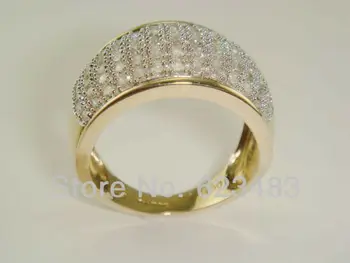 Naujas 14 karatų Geltonasis Auksas Diamond 1.00 ct Žiedą