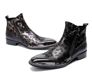 NAUJAS aikštėje kojų raižyti reljefinis odos mens batai Italijoje stiliaus rankų darbo vyrai batai prabangus retro vyrų batai