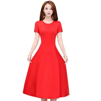 Naujas Atvykimo 2020 Mados Stilius Vidurio Blauzdos Suknelės trumpomis Rankovėmis Elegantiškas Moteris, Vestidos Šalis Ilgai-line Suknelė