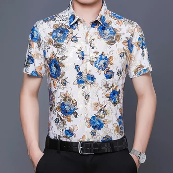 Naujas Atvykimo Vyrų Gėlių Marškiniai Vasaros 2020 Mens Mados Spausdinimo Drabužius Trumpomis Rankovėmis Suknelė Marškinėliai Nemokamas Pristatymas