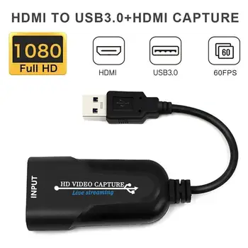 NAUJAS Hdmi Video Capture Card USB 3.0 HDMI Video Grabber Įrašyti Langelį PS4 Žaidimas DVD vaizdo Kamera HD Kamera, Įrašo Transliacija