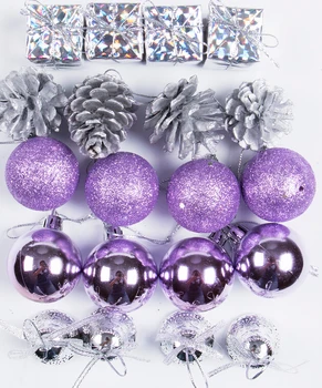 Naujas Kalėdiniai Blizgučiai Apdailos Kalėdų Medžio Kamuolys Kabo Ornamentais Dekoruoti Aukso Violetinė Mėlyna Šalies Namų, Atostogų Dekoras