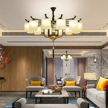 Naujas Kinijos liustra kambarį lempos Kinų stiliaus didelis sietynas, modernus minimalistinio restoranas, kambarių asmenybės žibintai