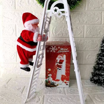Naujas Mielas Kalėdų Santa Claus Elektros Lipti Laiptais Kabinti Dekoruoti Kalėdų Eglučių Papuošalai Juokinga Naujųjų Metų Vaikams Dovanos Par