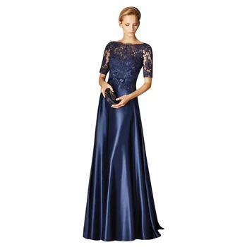 Naujas Royal 2021 Motina Nuotakos Suknelės-line satininiu Pusė Rankovių Appliques Ilgai Vestuves Suknelė Mamos Suknelė Vestuvių