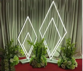 Naujas vestuvių geometrinis deimantinio kelio vadovas rekvizitai dvipusis diamond šviesos kelio vadovas vestuvių kilimo ir tūpimo tako svetainėje apdaila
