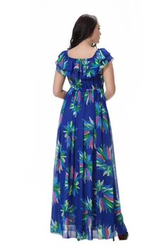 Nauji moteriški drabužiai šifono o-kaklo suknelės moterų suknelės europos suknelės, plius dydis M-6xl fu[[ suknelė kulkšnies ilgis 5219