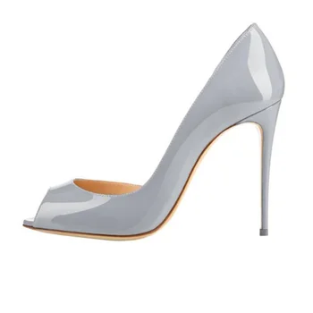 Naujo modelio Moteriški aukštakulniai Pavasarį moteris batai Seksualus Vestuvių batai aukštos kokybės Peep Toe 12CM Net batus 3-10 11 BBZAI