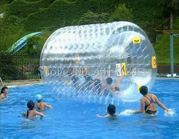 Nemokamas pristatymas 2.4x2.2m 0.8 mm PVC pripučiamas vandens valcavimo kamuolys zorbing kamuolį, vaikščioti ant vandens be Siurblio