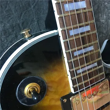 Nemokamas pristatymas, aukštos kokybės elektrinė gitara,quilted maple top raudonmedžio fingerboard