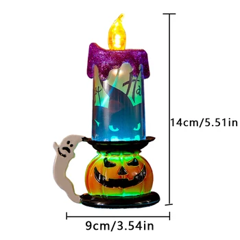 Nešiojamų Mažas Helovinas Lempos Helovinas Moliūgų Šviesos diodų (LED) Flameless Elektroninė Žvakė Stalo Puošmena Festivalis Šaliai Dekoro