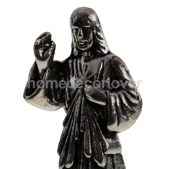 Nešiojamų Mini Jėzaus Statula Lydinio Namų Puošybai Statulėlės Kolekcionavimo Ornamentu Neprivaloma