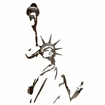 Niujorko Laisvės Statula 3D trimatis Kristalų Akrilo Sienų lipdukai Gyvenimo Kambario, Miegamasis 
