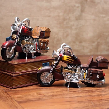 Nostalgišką Retro Motociklų Modelis Fotografija Prop Modelio Apdaila Namo Kambarį Apdaila Dervos Amatų Rekvizitai