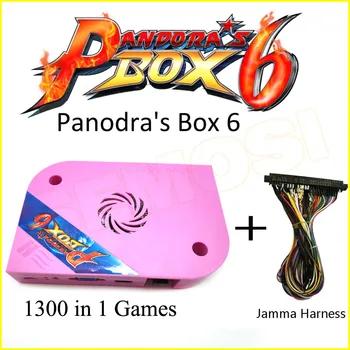 Pandora Box 6 Jamma Arcade Versija Žaidimo Lentos Pandoros Box 1300 m-1 Žaidimai PCB CGA VGA, HDMI Išvesties CRT HD 720 Paramos MAME PS1