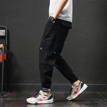 Paprastas Color Multi Kišenės Krovinių Kelnės Tactical Kelnes Vyrams Streetwear Atsitiktinis Krovinių Kelnės Karinio Stiliaus Kelnės Plius Dydis