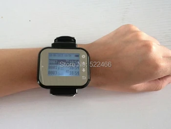 Paslaugos Pager Buzzer Užsakymo Mygtuką, Sistema 40 varpai su 8 riešo laikrodis restoranas, įranga, 433mhz