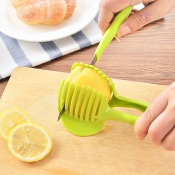 Plastikiniai citrinų squeezer vertus galia foodchopper Supjaustyti citrina artefaktas apvalios lėkštės slicer kūrybinių dalykėlių įrankis vaisių separatorius