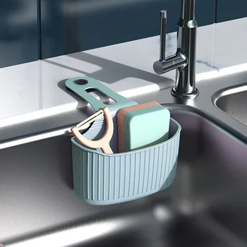 Plastikinės Sandėliavimo Turėtojas Čiulpti Tipo Kriaukle Nusausinti Saugojimo Krepšys Sponge Multi-funkcija Virtuvės Saugojimo Turėtojas Virtuvės Reikmenys