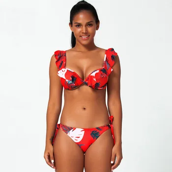 Plaukti Kostiumai Moterų 2020 M. Naujų Spausdinti Bikini Seksualus Bikini Susiėmę Dirželis maudymosi kostiumėlis Triangle Bikini maudymosi kostiumėlį, maudymosi Kostiumėliai Paplūdimio