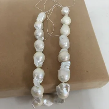Pobūdžio gėlo vandens prarasti pearl su baroko formos, DIDELIS BAROKO formos perlas su pilna skylė išgręžta