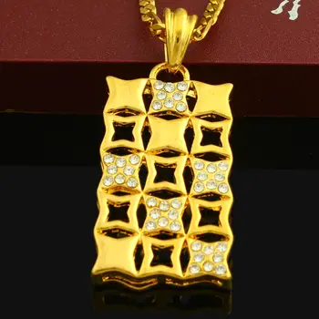 Prabanga Etiopijos Karoliai Pakabukas Aukso Spalvos Kristalų Papuošalai Sudanas (Afrikos, Etiopijos/Nigerija Moterys, Merginos Dovana