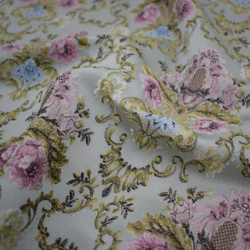Prancūzijos importo brokatas žakardo audinio satino suknelė tissus as metrų telas heidi bazin riche getzner tissu tecido tela tecidos