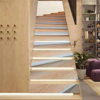 PVC tapetai medienos grūdų laiptai paprasta, 13 gabalus 