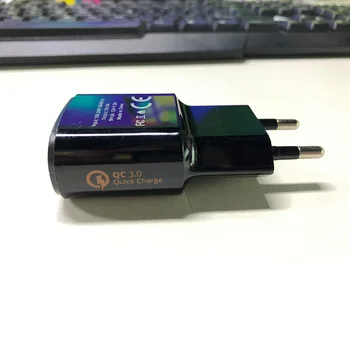 QC3.0 EU Plug USB Įkroviklis Greitai Įkrauti 3.0 Telefono Adapteris, skirtas Telefoną, Planšetinį kompiuterį Nešiojamų Sienos automobilinis Įkroviklis Greitas Įkroviklis