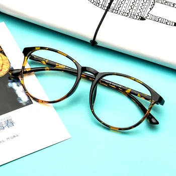 QIANJING Plastiko Titano Vyrų TR90 Moterų ir Akinių rėmelių dizaineris trumparegystė prekės ženklo aišku, optiniai akinių rėmeliai trumparegis objektyvas 0150